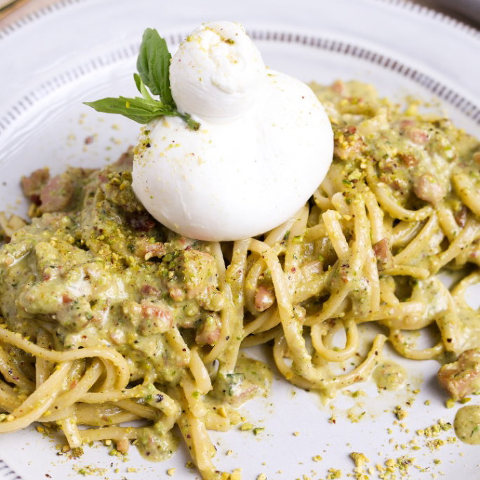 Linguini al pistacho